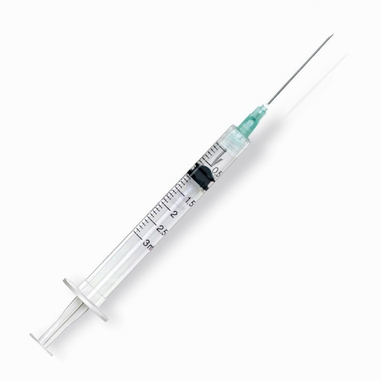10 (ten) 23G 1" 3cc Syringes with Needles