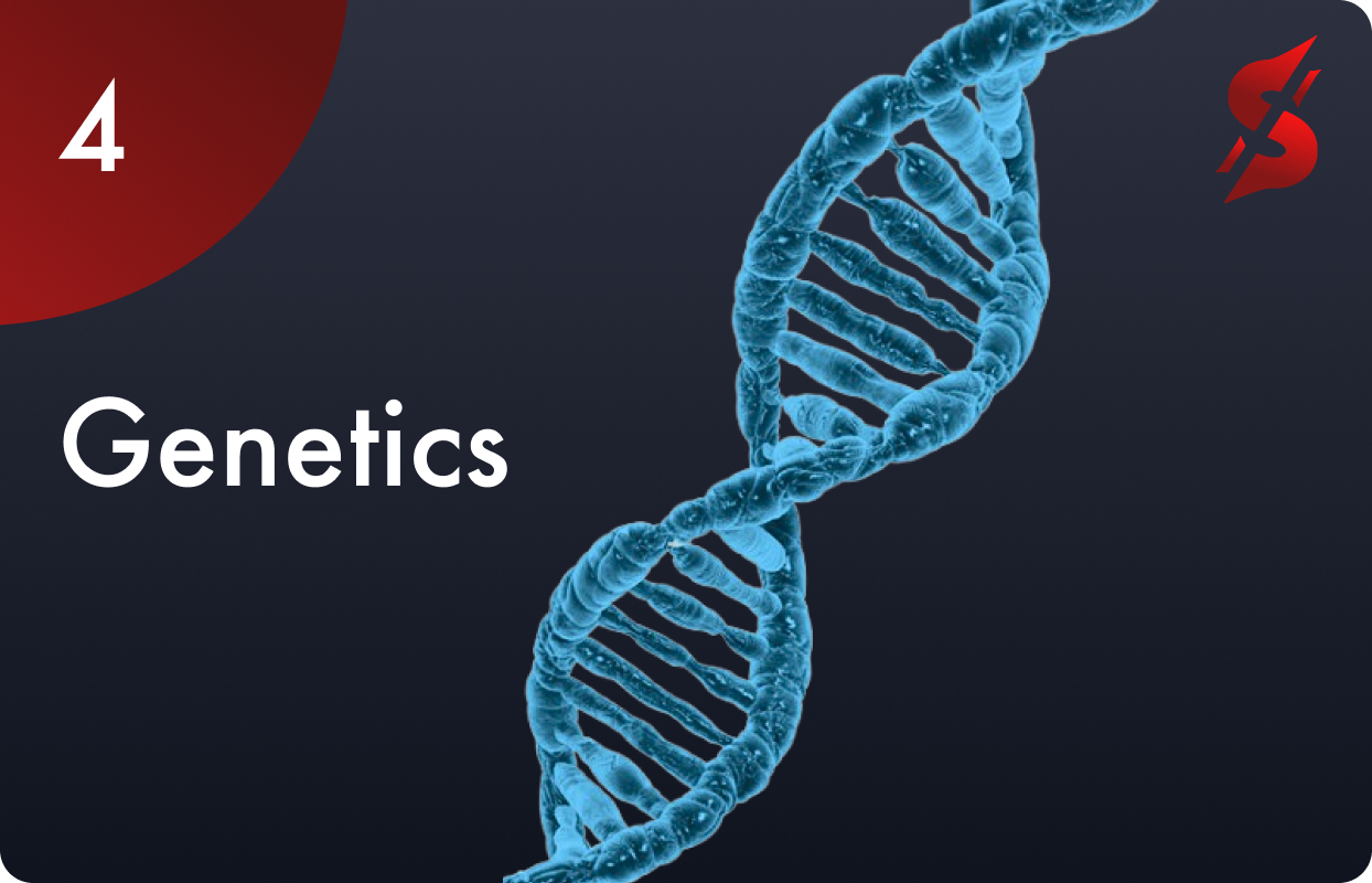 DNA molecule representing importance of genetics